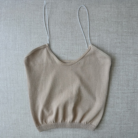 Free People | Brami Champagne Metallic Shimmer Tank - Picture 2 of 4